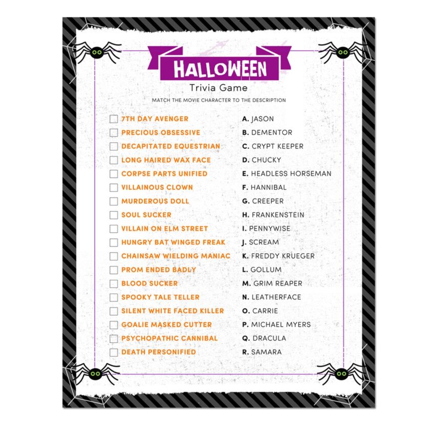 Halloween Trivia Game